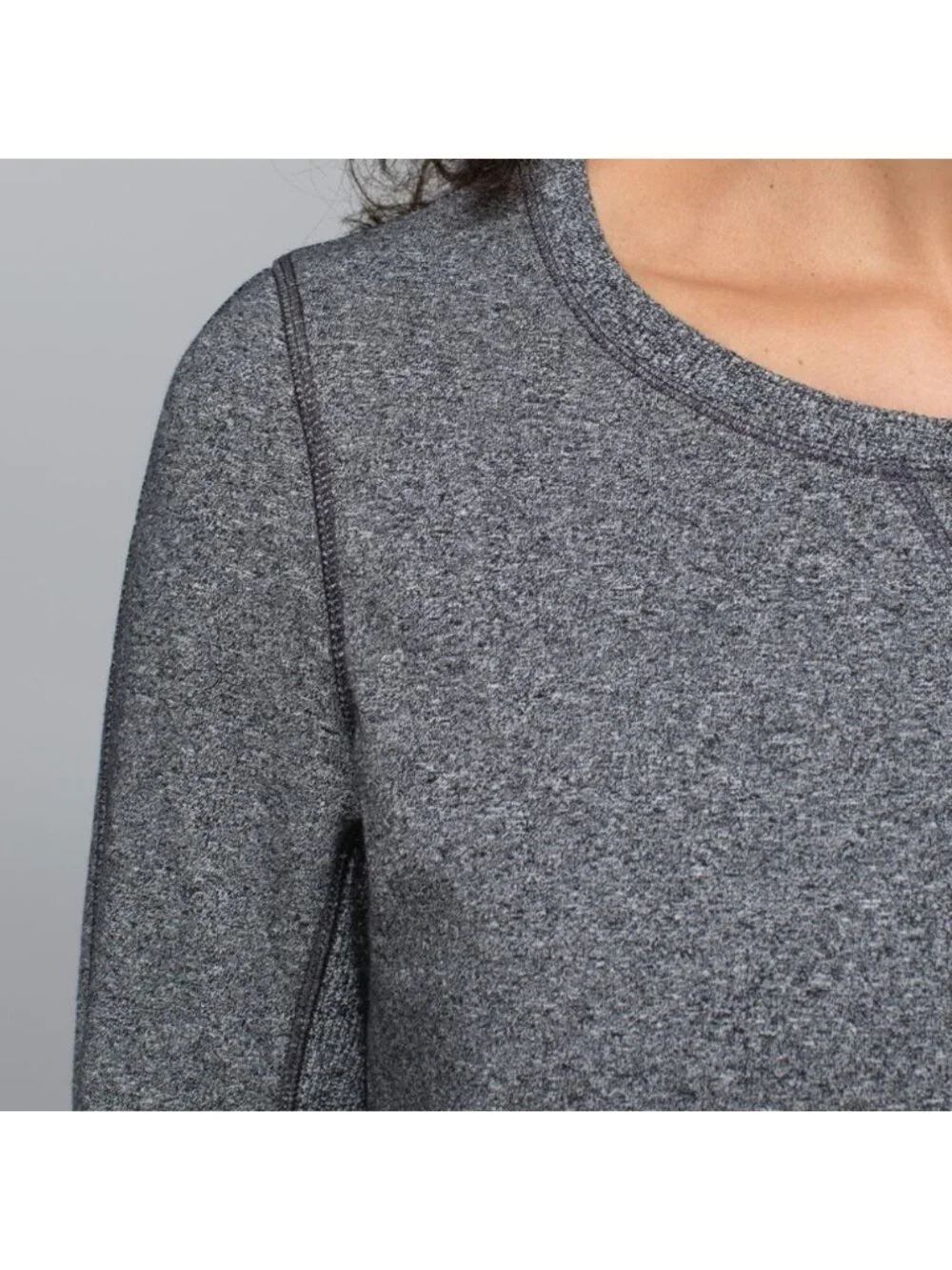 Lululemon Exhalation Pullover II Heathered Speckled Black